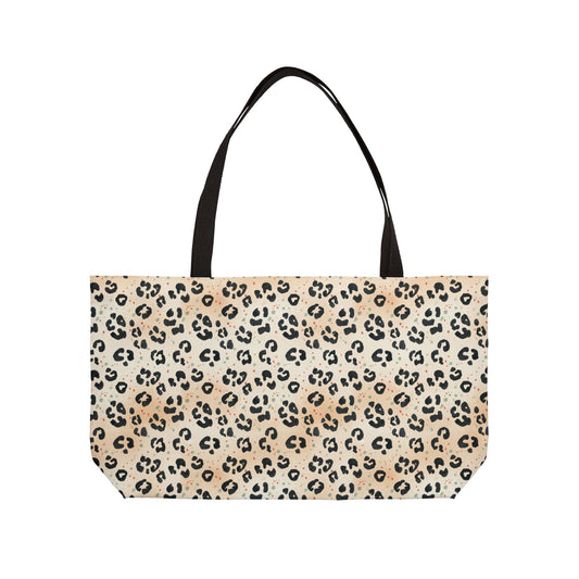 Cheetah-Print Weekender Tote Bag for Travel and Everyday Use