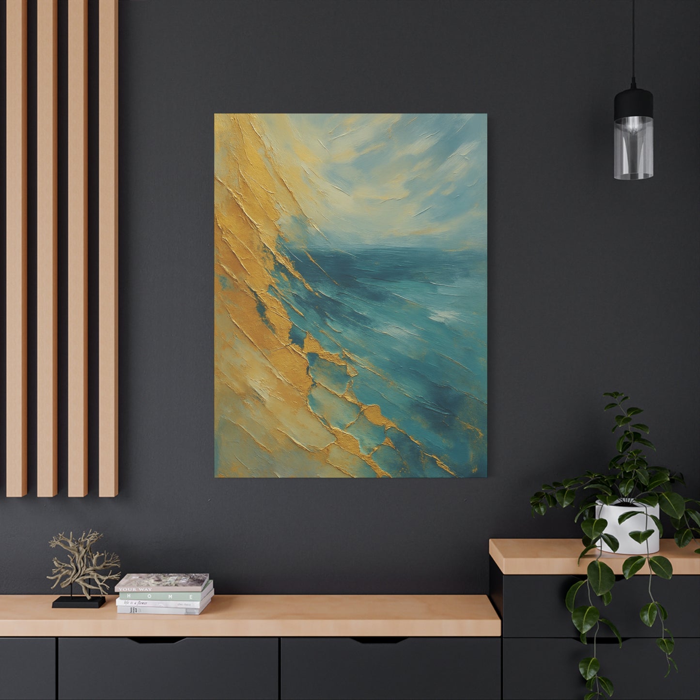 Gold Coast 2- Coastal Abstract Collection-Fine Art Canvas Print
