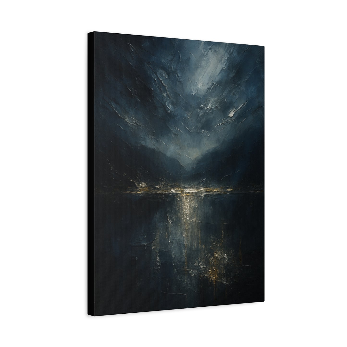 Misty Mountian Evening Solitude-  Abstract landscape Collection -Fine Art Canvas Print
