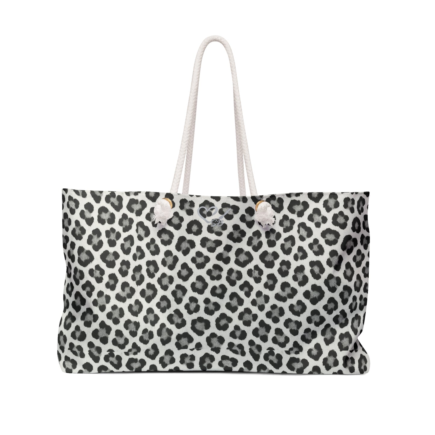 Snow Leopard Print Weekender Bag – Stylish Animal Print Travel Tote