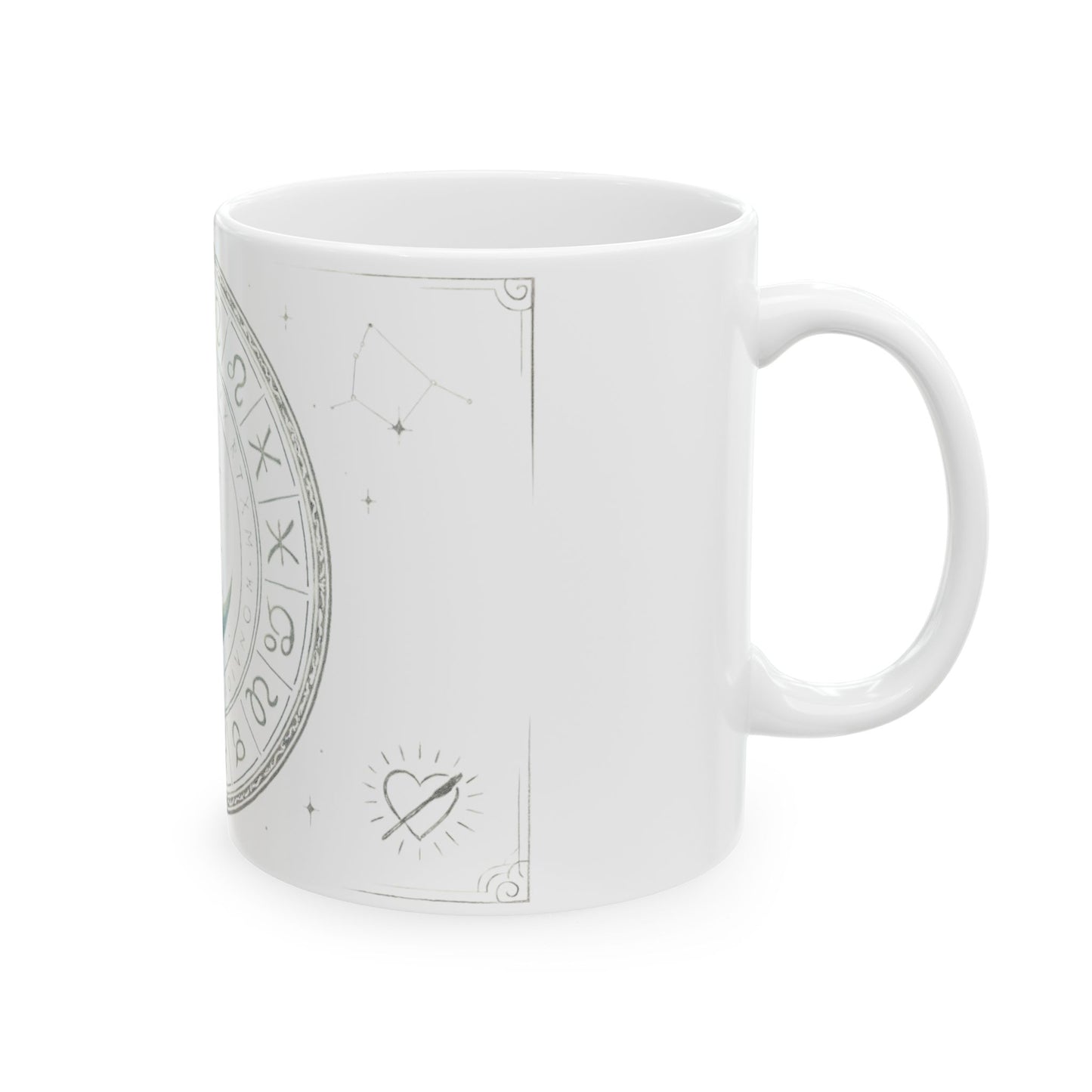 Stellar Nova White Mug — Celestial Astrology Ceramic Coffee Cup (11oz/15oz)