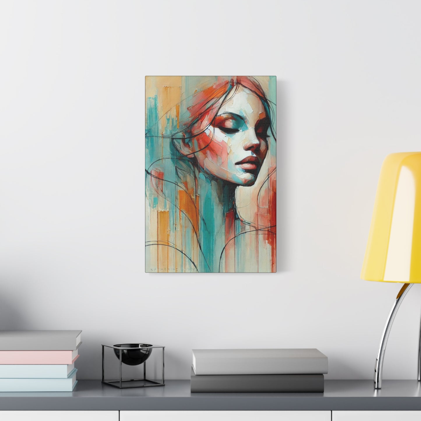 Serenity-Fine Art Canvas Print - Female Abstract Print by Katherine Bobeck - Calming and Modern Artwork
