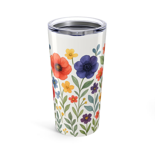 Wildflower Floral Garden 20oz Tumbler — Colorful  Insulated Travel Cup